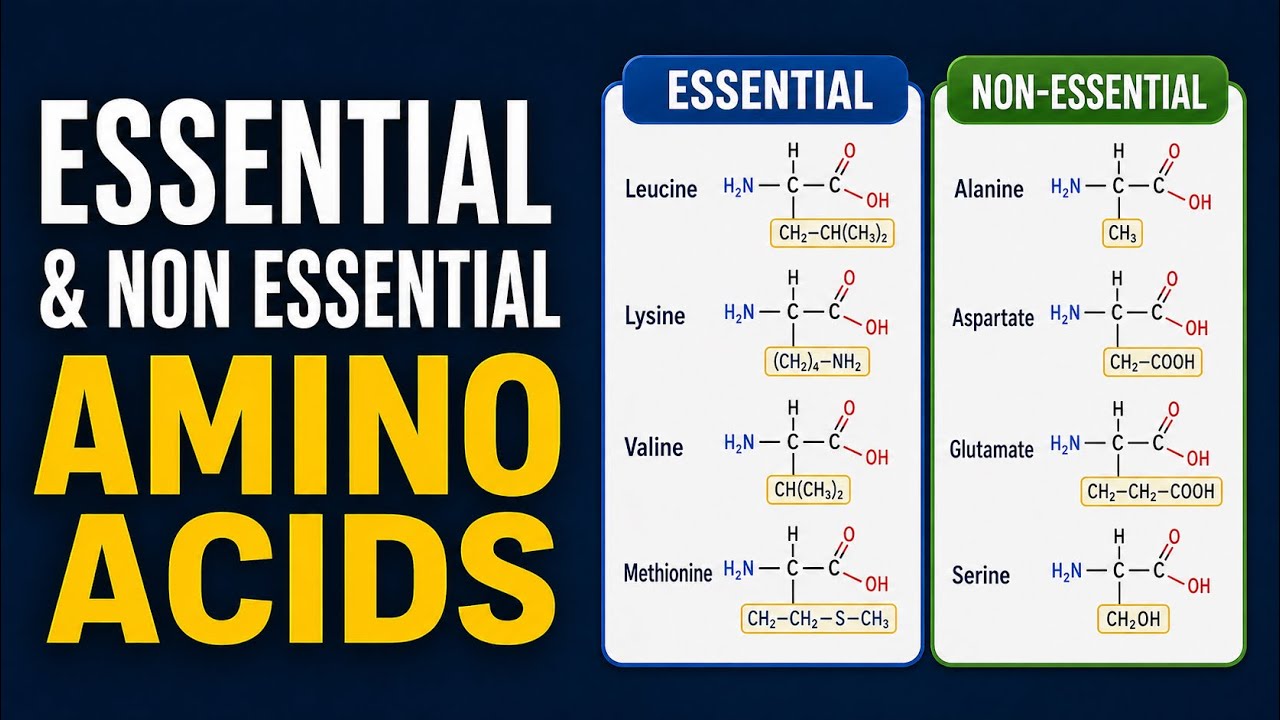 Essential vs Non-Essential Amino Acids Explained | Easy Classification & Mnemonics
