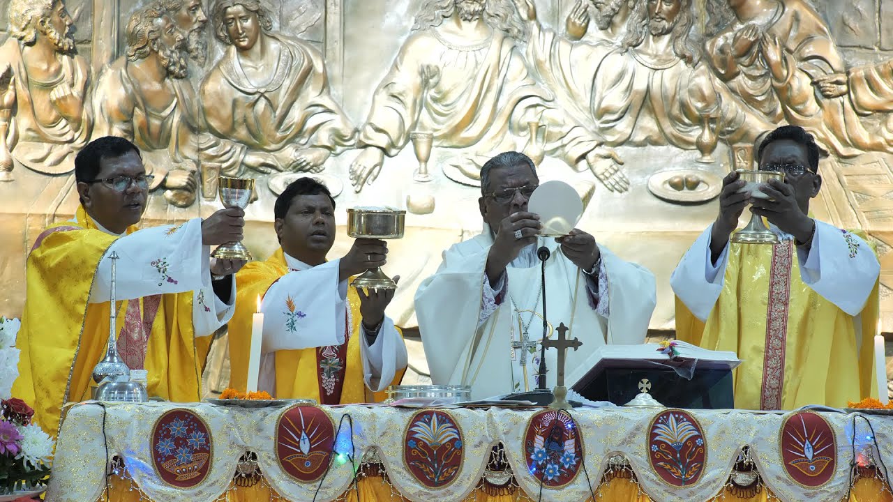 NEW YEAR HOLY MASS AT ULHATU/ईश माता मरियम का पर्व BY ARCHBISHOP FELIX TOPPO/ ARCHDIOCESE OF RANCHI