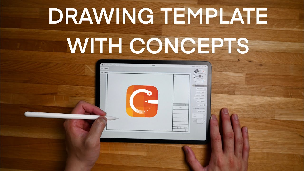 How to create a drawing template using iPad and Concepts app