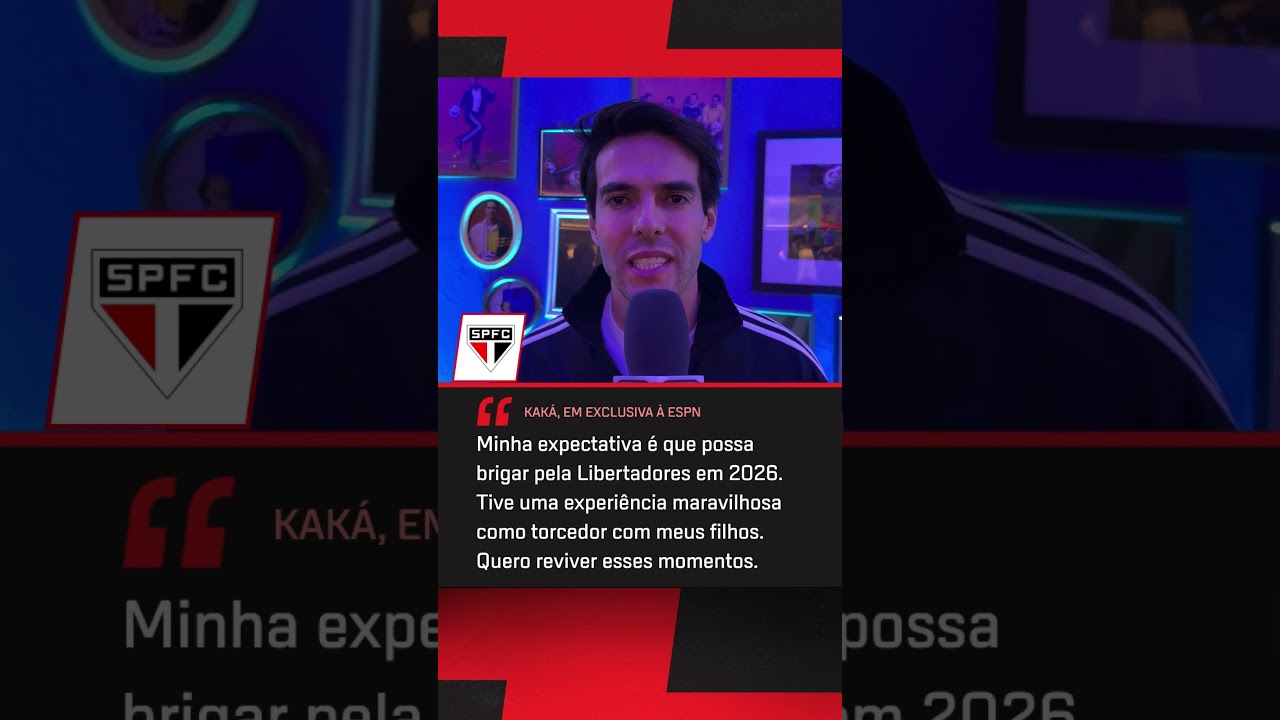 'BRIGAR POR T&Iacute;TULOS EM 2026' 🗣️ KAK&Aacute; FALA SOBRE A EXPECTATIVA PARA O S&Atilde;O PAULO #shorts