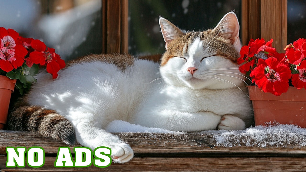 12 Hours Calming Sounds for Cats 🐾 Soft Night Music for Relaxation & Restful Sleep 🌙