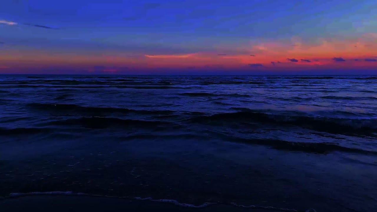 Night Ocean Sleep Background Sound | Soft Ocean Waves