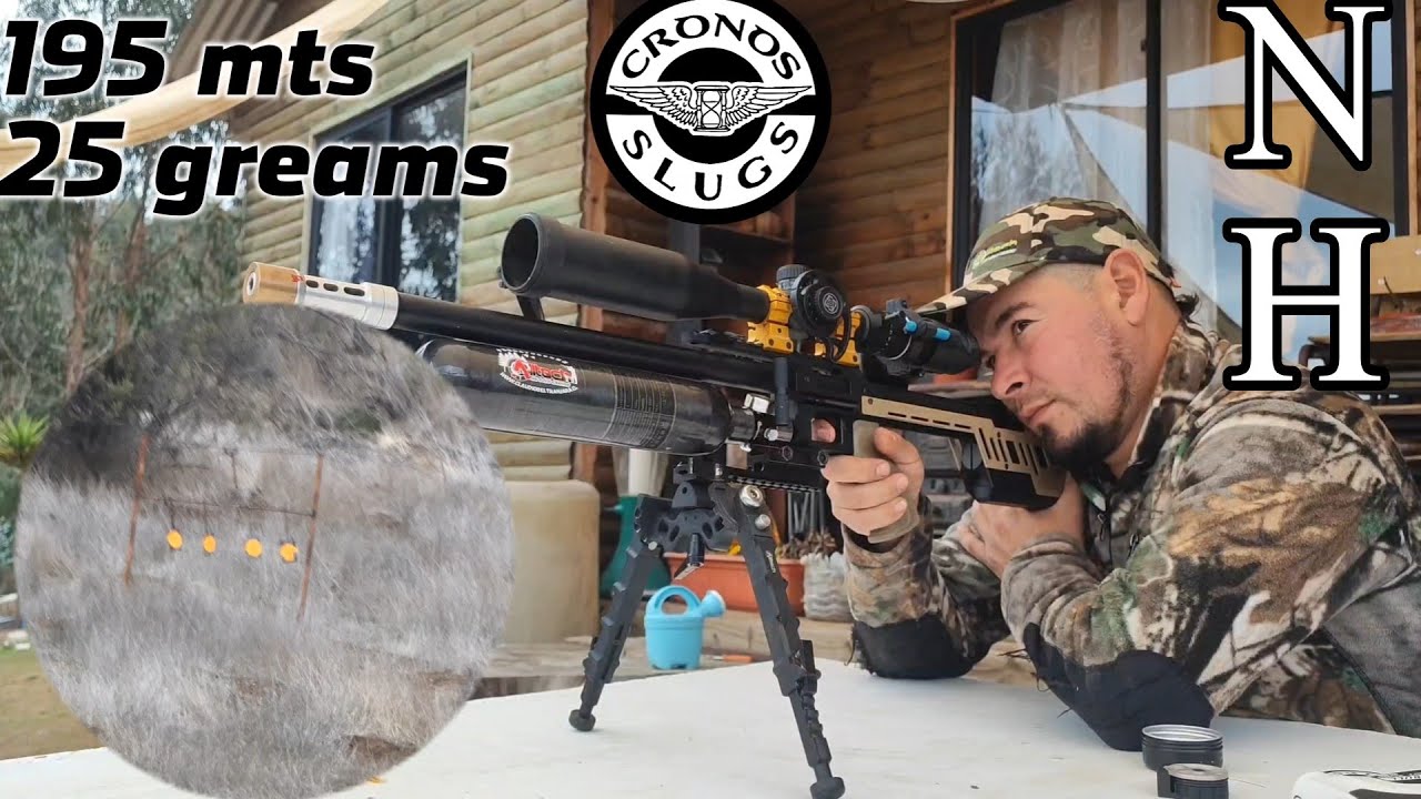 PRUEBAS 195 MTS!!! CAZA Y COCINA/CRONOS SLUGS PCP RTI PROPHET II...