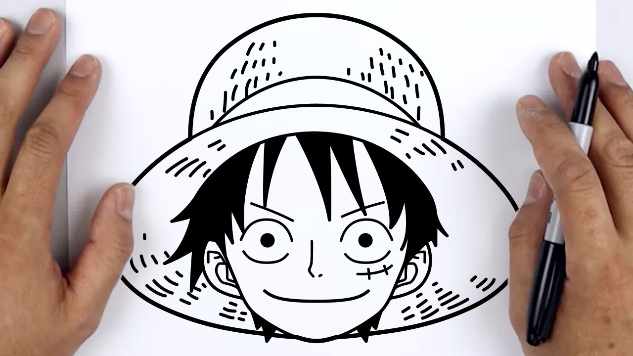 HOW TO DRAW MONKEY D. LUFFY FACE | One Piece - Easy Step by Step Anime Drawing
