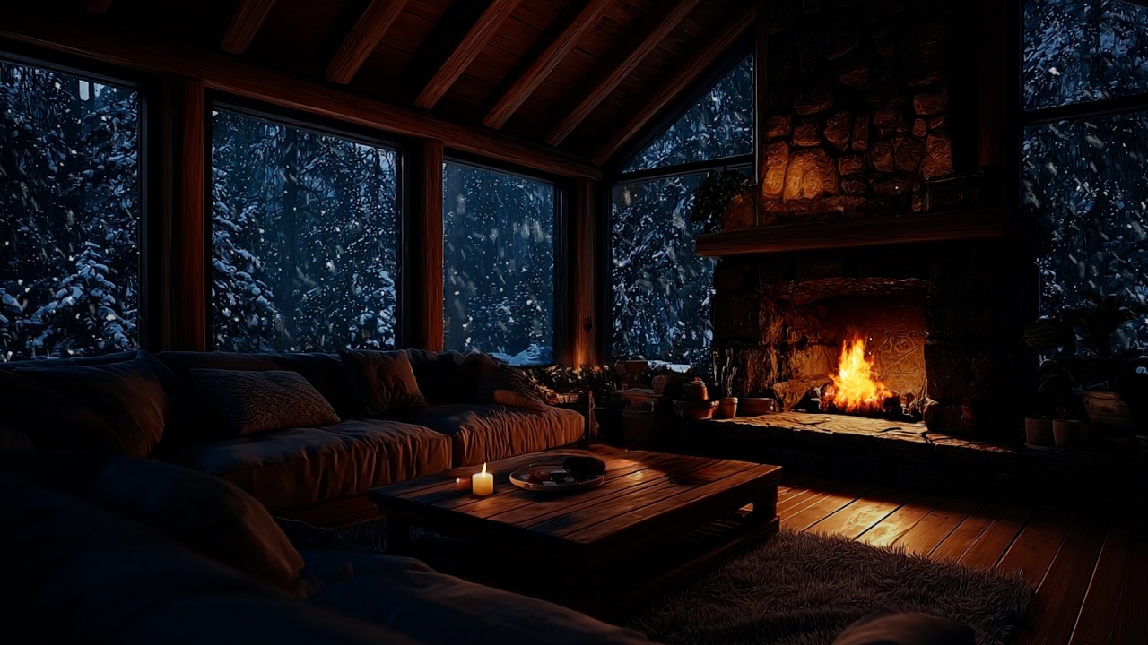Cozy March Night Piano & Winter Ambience | Gentle Music to Calm Your Mind and Drift Into Deep Sleep