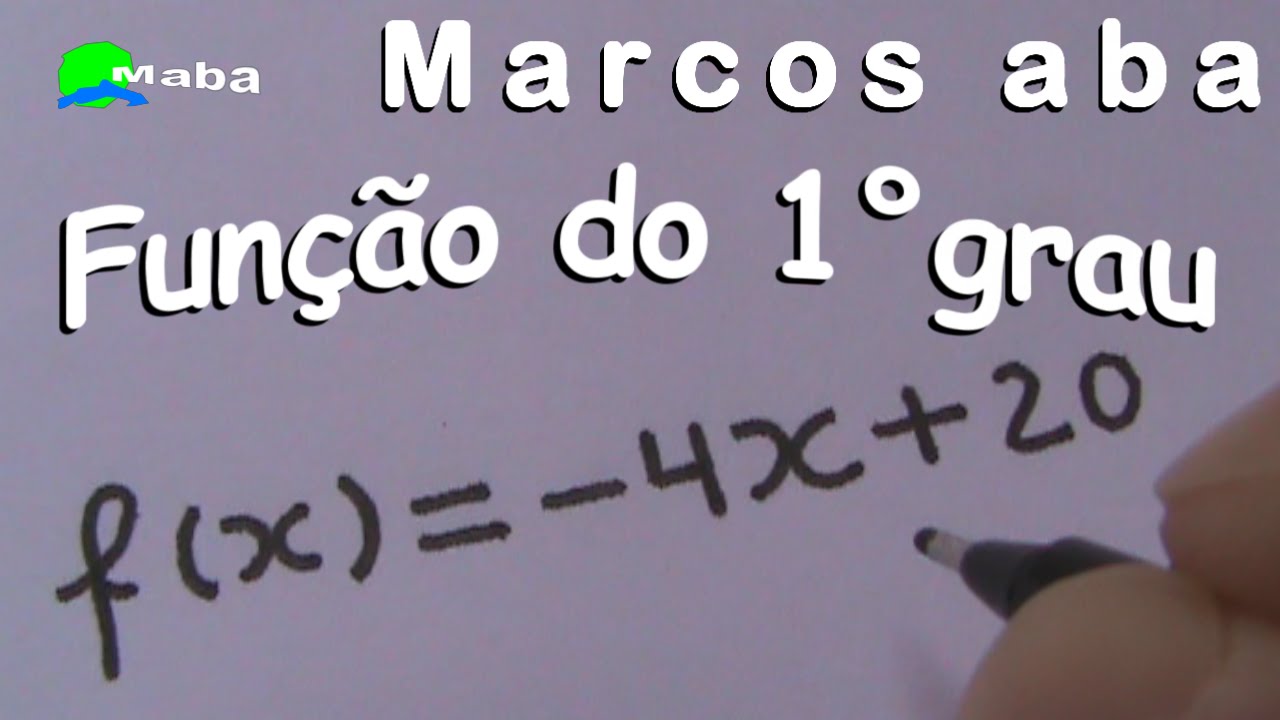 GRÁFICO DA FUNÇÃO DO PRIMEIRO GRAU  -  AULA 03  -  Marcos Aba
