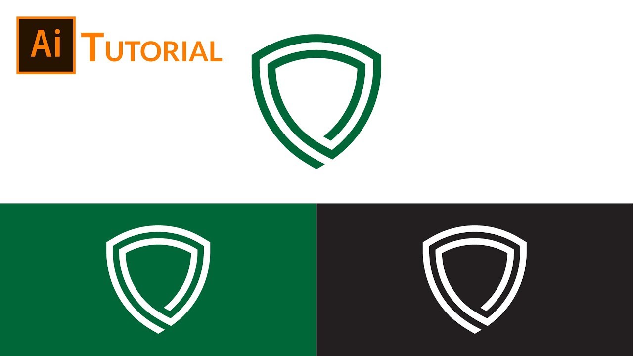 Shield Logo Design Tutorial Illustrator