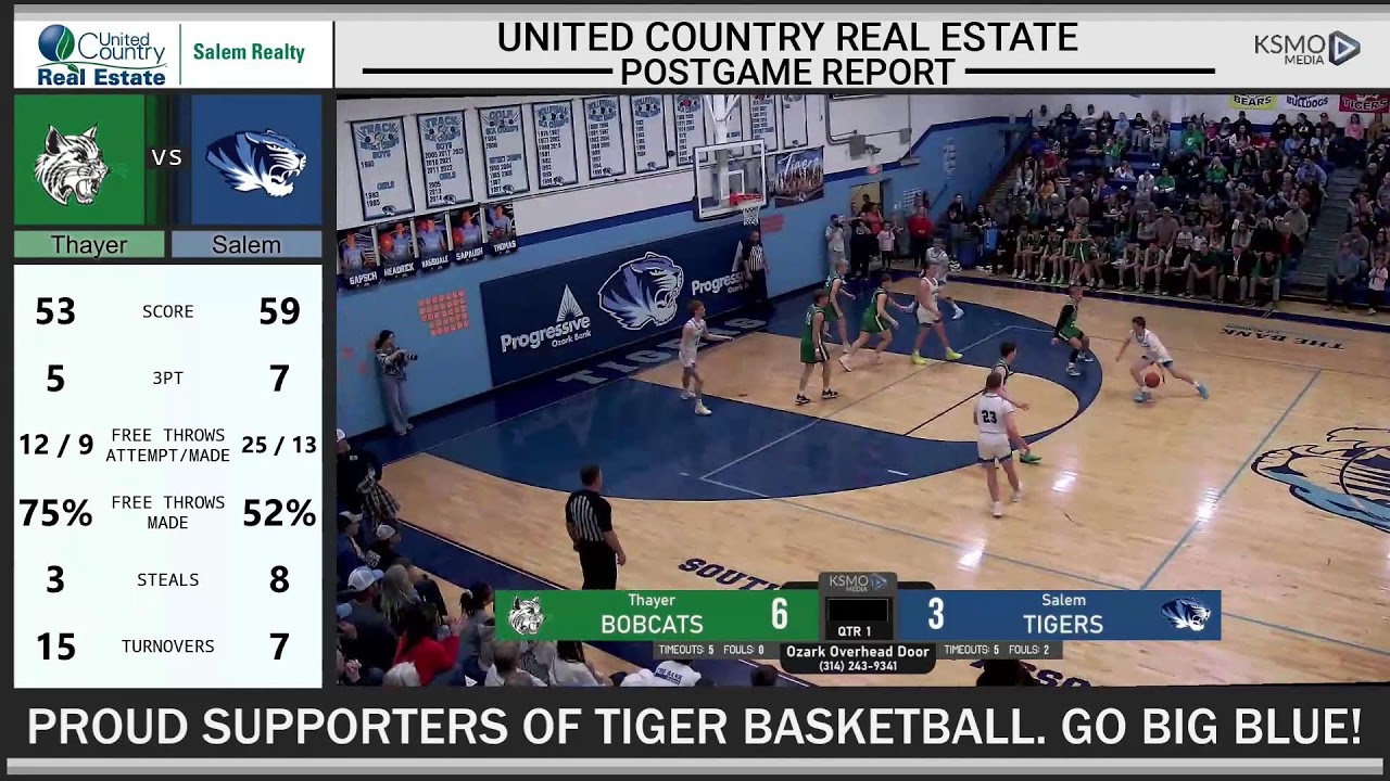 Salem Tiger Basketball vs Thayer