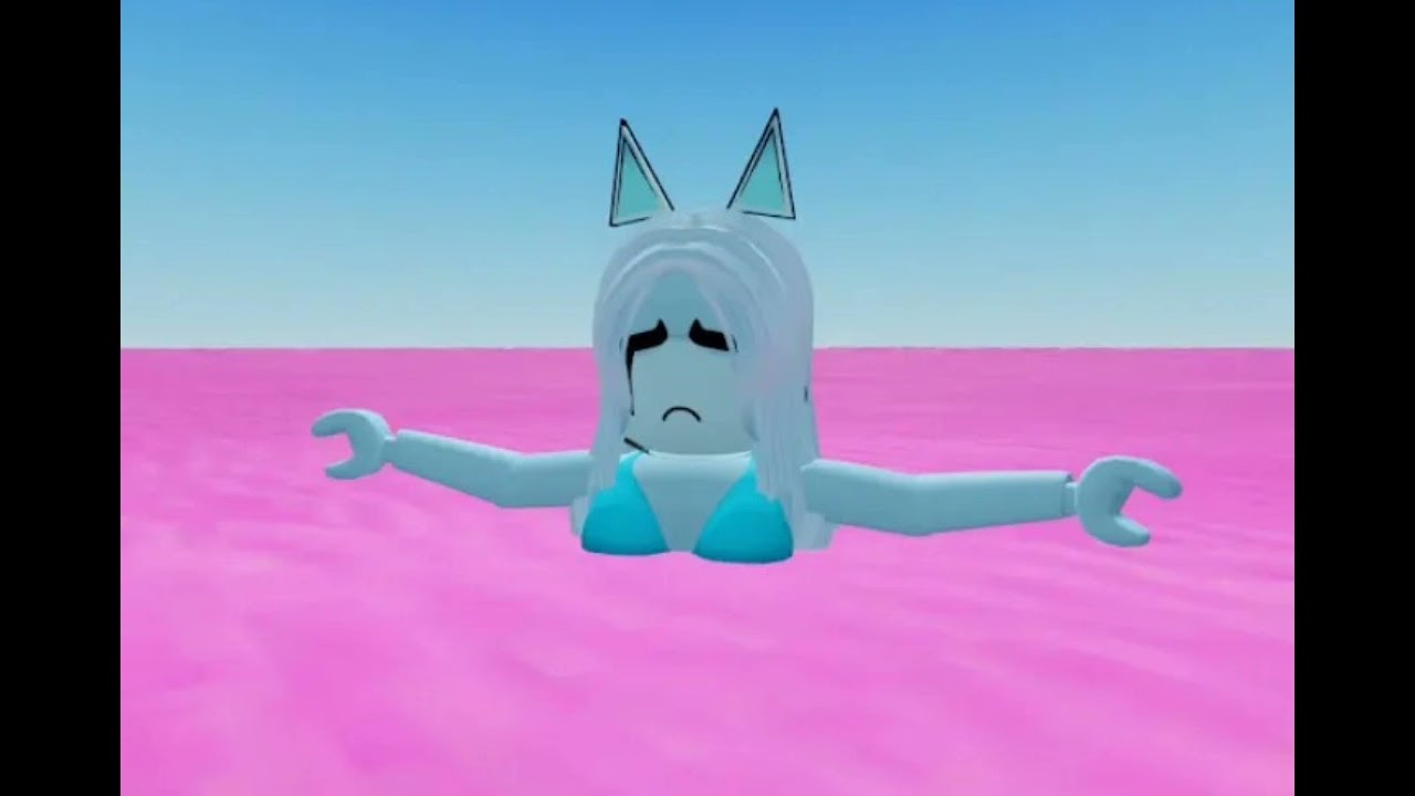 Cube swims in the pink water (Normal outfit + Bride outfit)