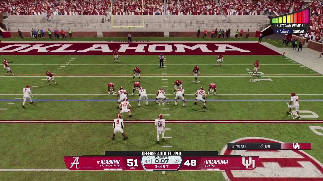 College Football 26 PS5 CFP 1st Round Alabama @ Oklahoma