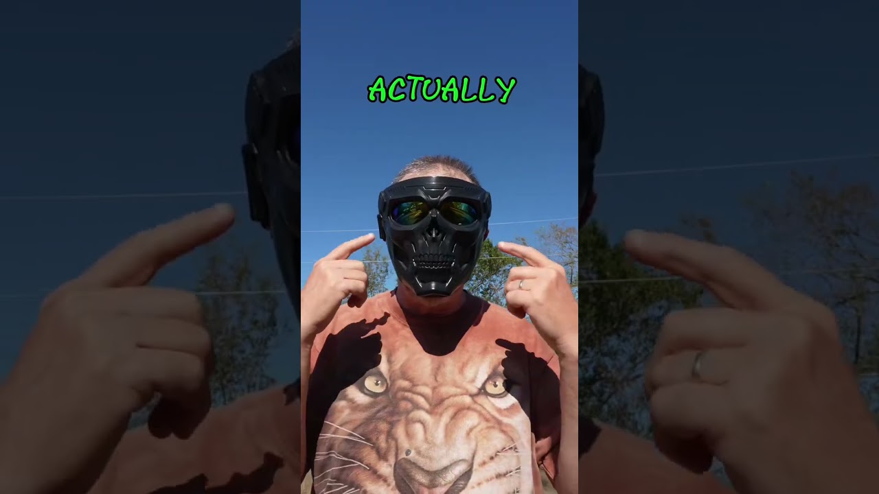 New Skull Mask with Sunglasses: Perfect for Motorcycle and Paintball Adventures!