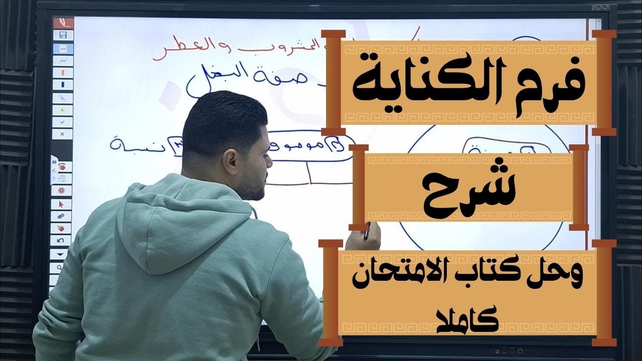 مفاتيح حل الكناية شرح وحل تدريبات كتاب الامتحان كاملة على درس الكناية