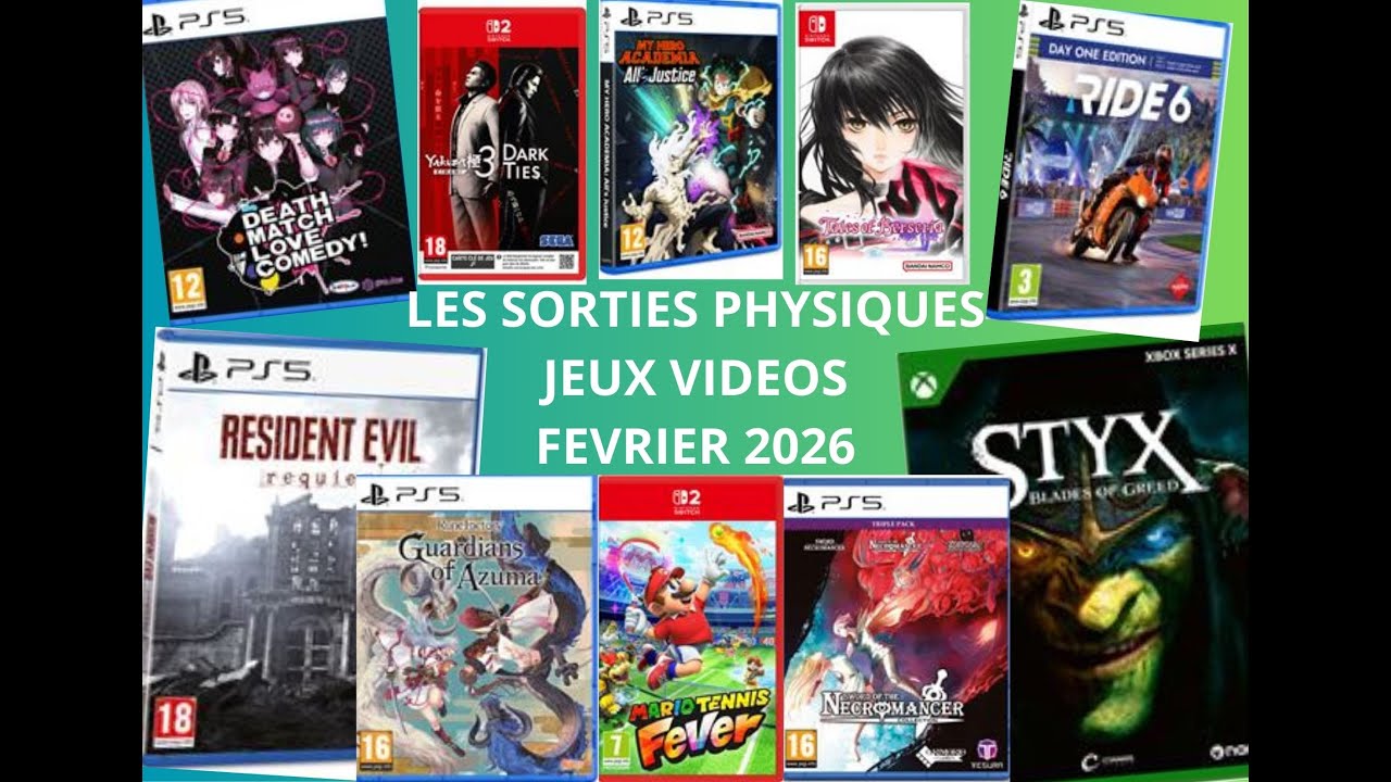 Sorties physiques : Jeux vidéos - Février 2026