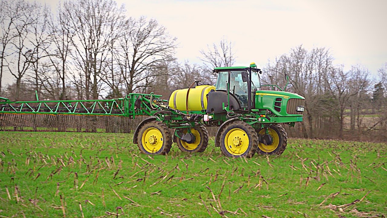 1st Trip With New John Deere Sprayer (new to us that is)
