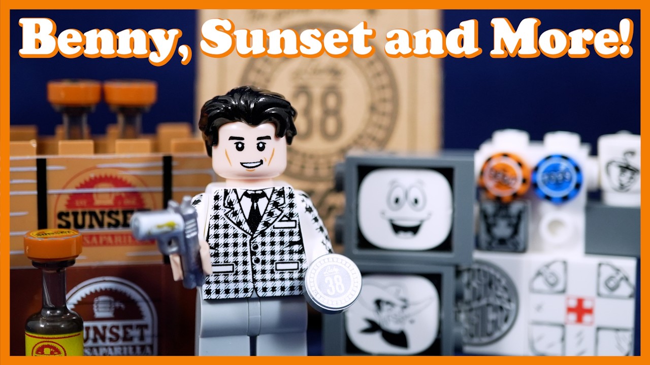 Обзор кастомной фигурки Бенни из Lego по мотивам Fallout: New Vegas и аксессуаров по Fallout.