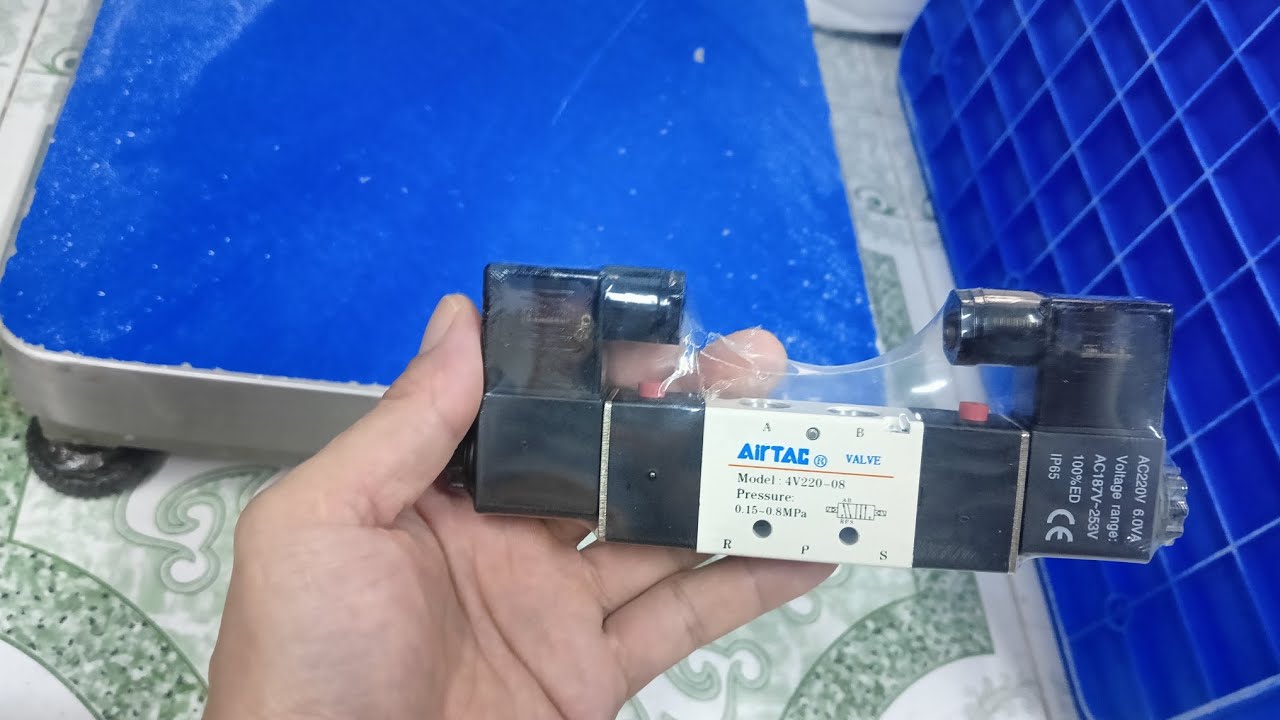 Tháo lắp Solenoid - Double / Van điện từ khí nén hai đầu coil. Airtac -220V