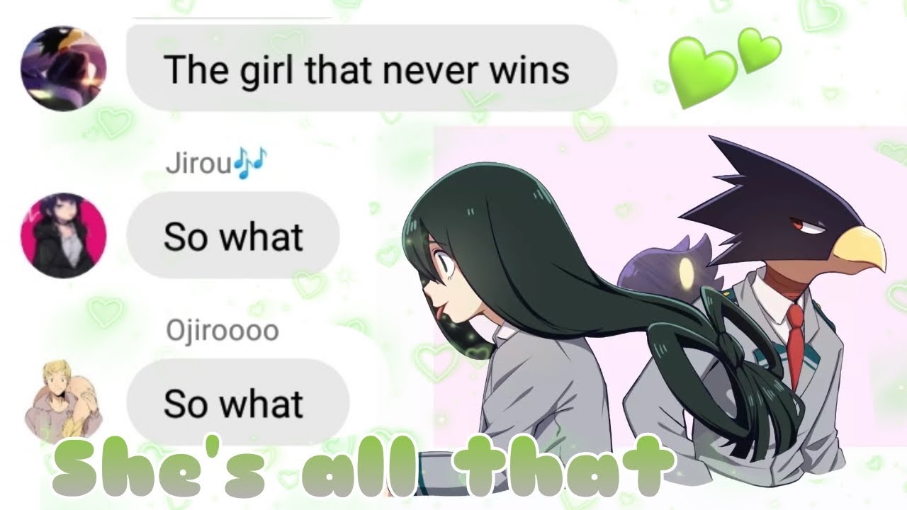 BNHA Tokoyami x Tsuyu Lyric Confession || She's All That by Hollywood Ending