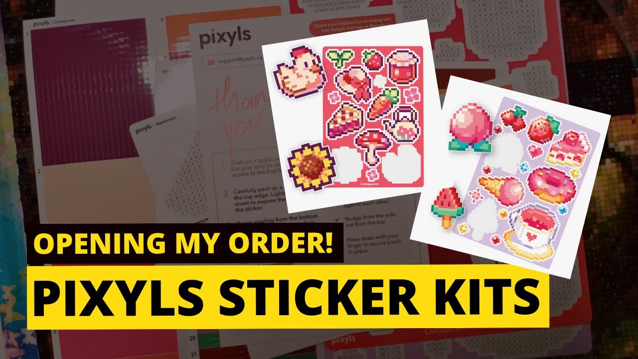 Let's open my Pixyls sticker by number kits! | Pixyls Pixel Art Craft Sticker Set Review