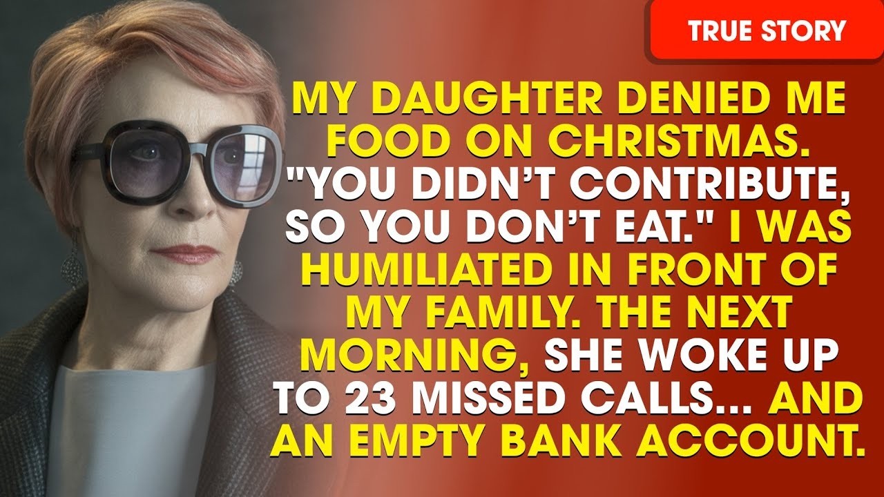 My Daughter Denied Me Food On Christmas Eve, Saying I  Didn't Contribute   So I Took My R