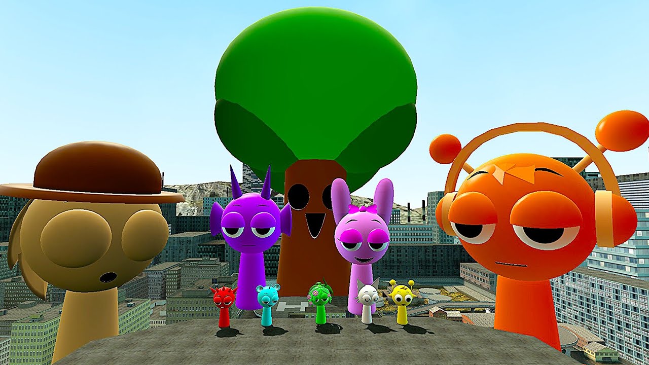 SPARTAN KICKING ALL SPRUNKI CHARACTERS FROM THE TOWER | Garry's Mod!