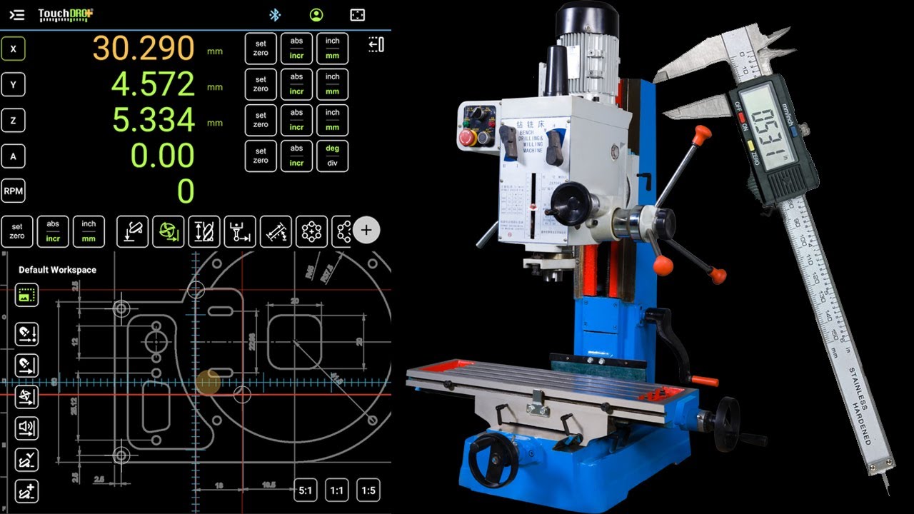 Milling Machine ZX7045 DRO on a Budget (TouchDRO Y-axis Implementation)