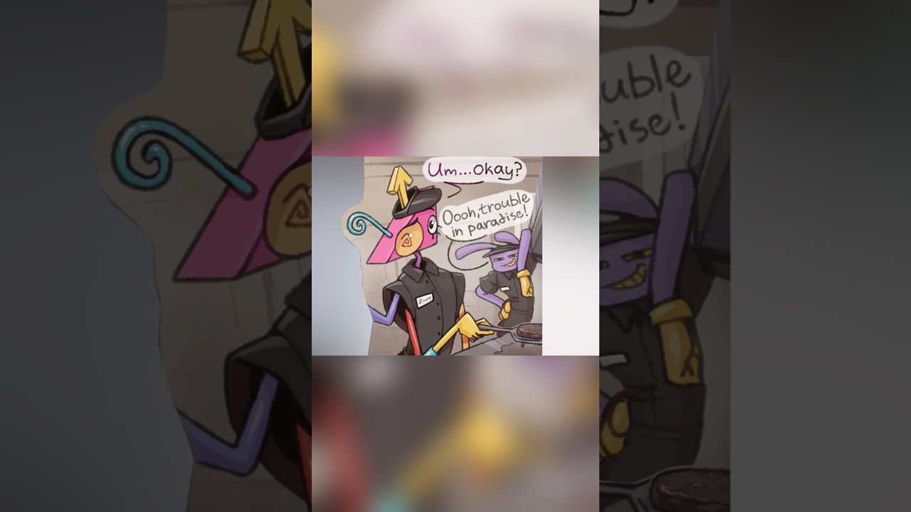Crying At Work? Gangle's Story! 😢 #Shorts  #Tadc #ComicDub #Zooble #Abstragedy #ZoobleXGangl