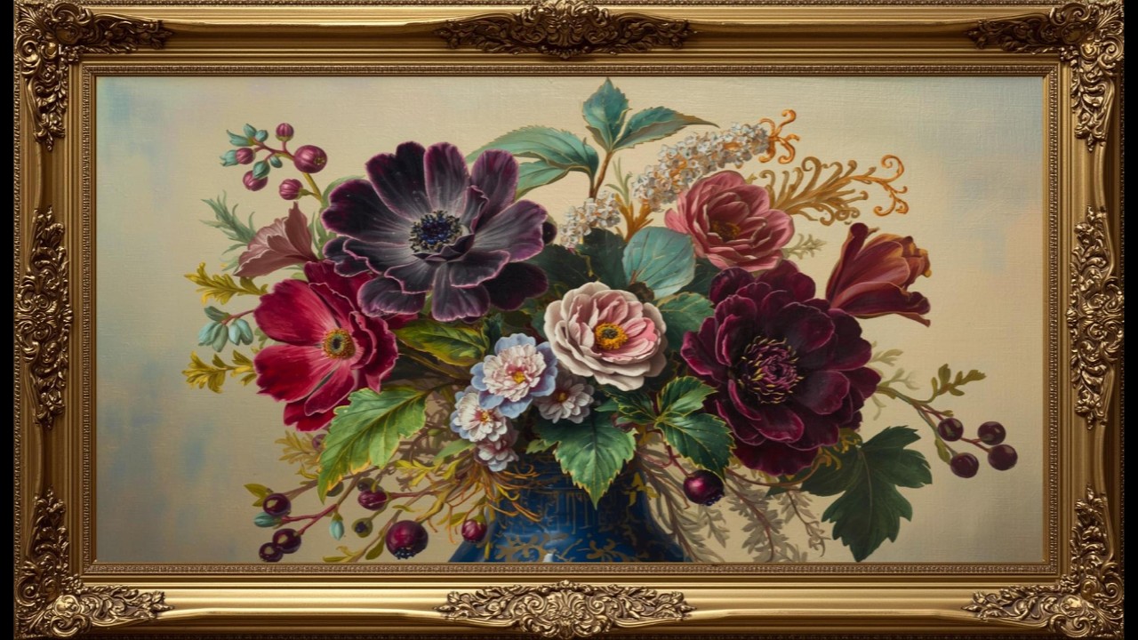 Vintage Gifting Mood Wallpaper Background | Ultra HD 4K | Framed Original Digital Art