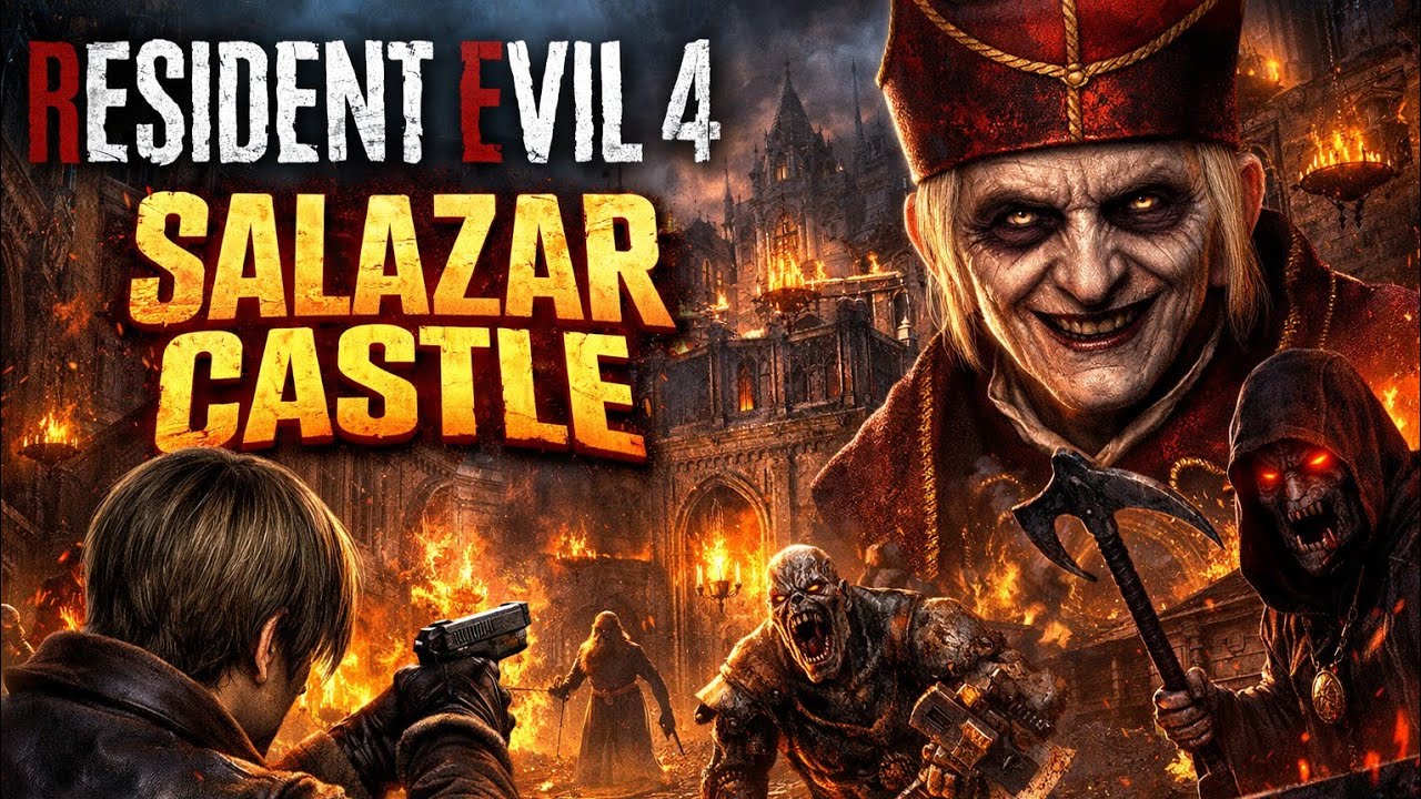 Salazar's castle - Resident Evil 4 Remake Hardcore Mode Part #2 Walkthrough Gameplay