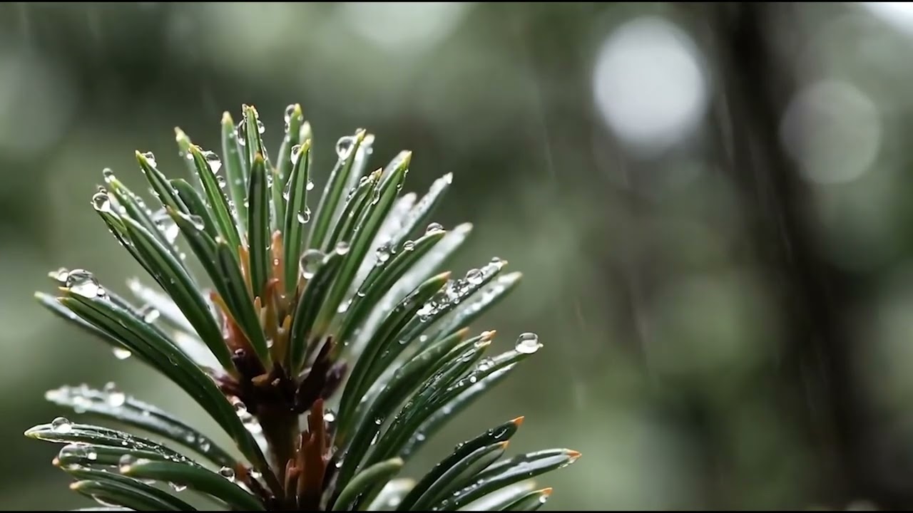 Gentle Rain on Pine Tree Needles | Relaxing Piano for Sleep & Meditation