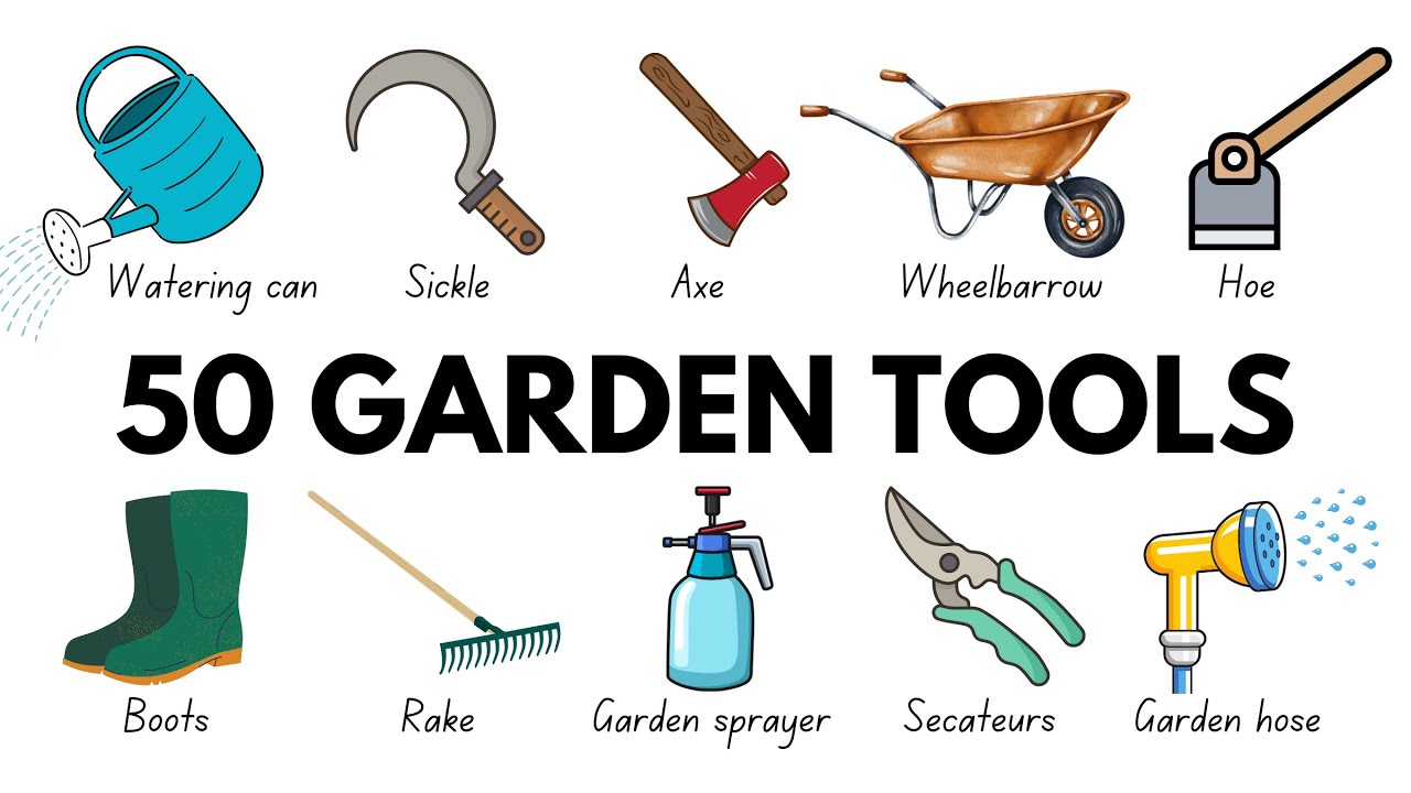 50 Garden Tools | English Vocabulary with Picture | Learn English Vocabulary