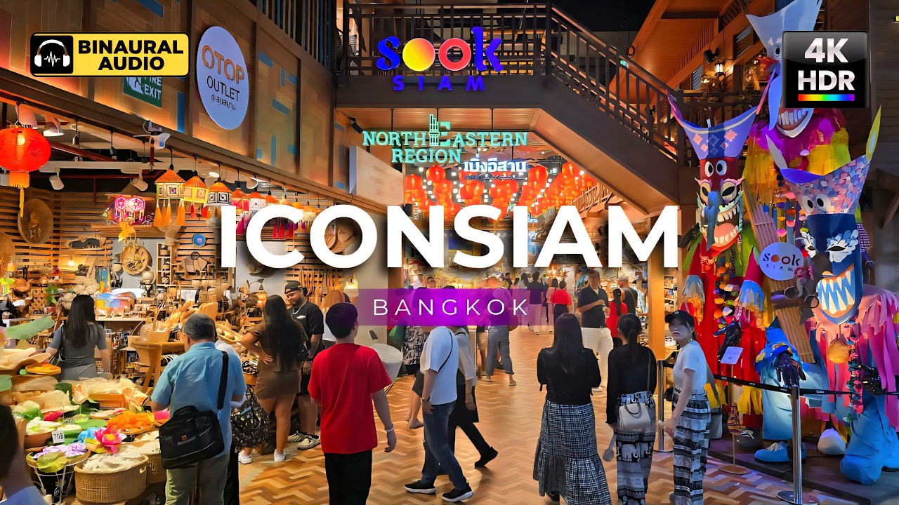 Bangkok ICONSIAM 🇹🇭 Lunar New Year Festival Week | 4K HDR Binaural Audio 🎧