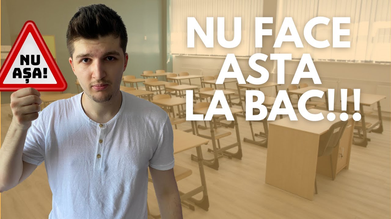 Ce să nu faci ÎNAINTE DE BAC ❓