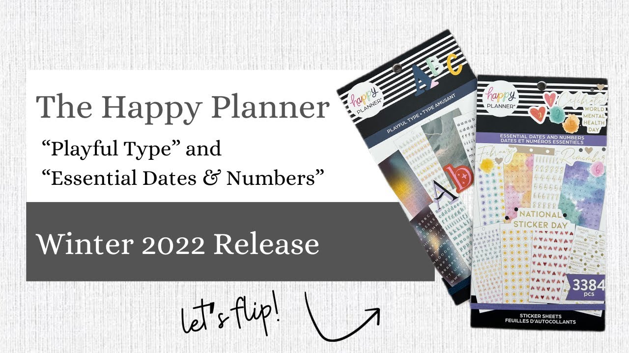 Happy Planner Winter Release: Playful Type and Essential Dates & Numbers | Stickerbook Flip Thru