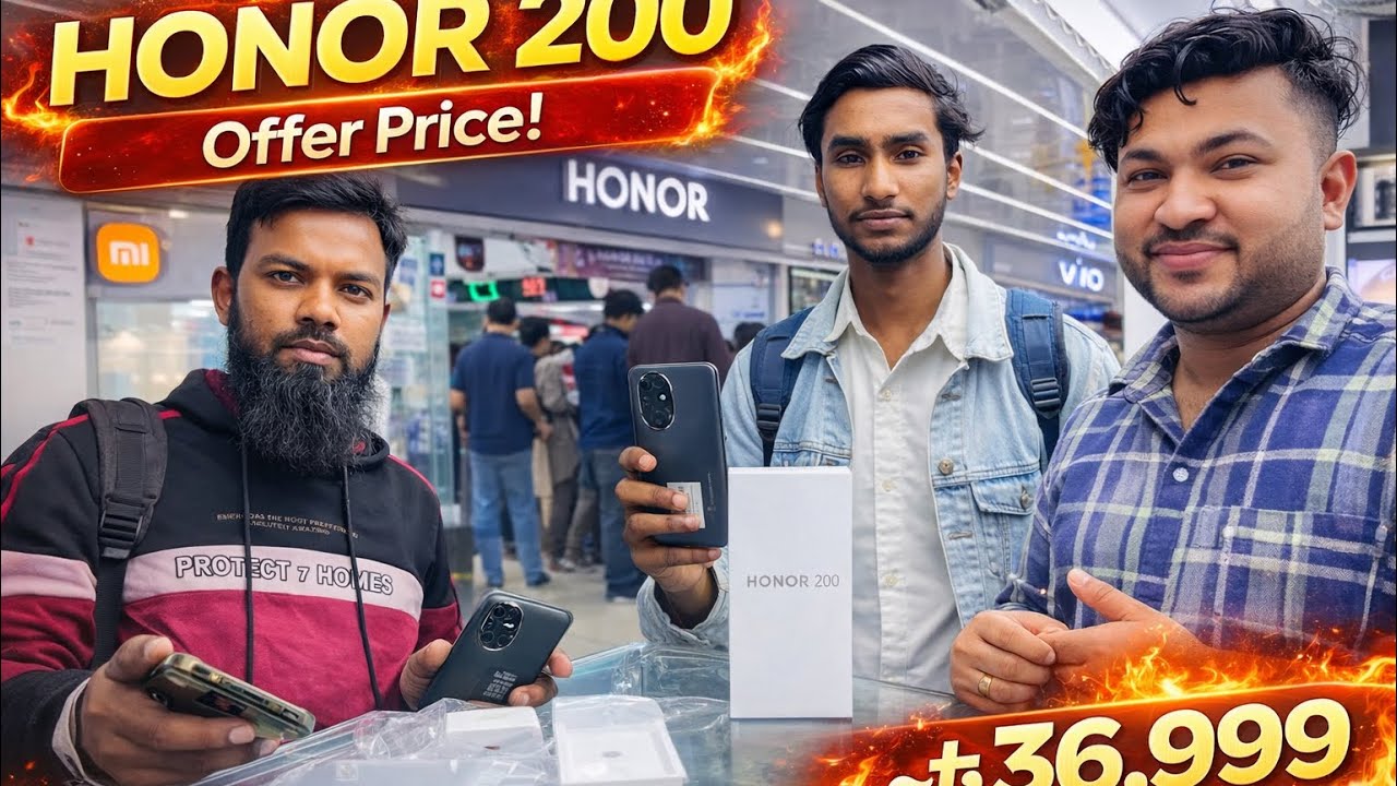 Honor 200 12/256gb international global নেয়ার জন্য দাদা ভাই সুদূর কুমিল্লা থেকে এসেছেন আস্থা রাখুন🙂