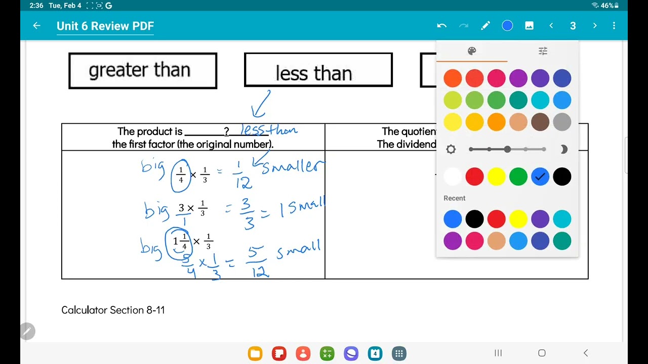 What happens when you multiply a fraction by a fraction and divide a fraction by a fraction?