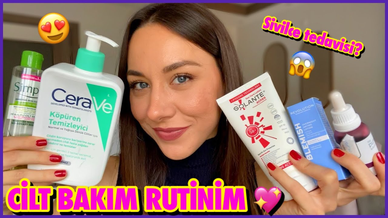 CİLT BAKIM RUTİNİM 💖 YAĞLI VE KARMA CİLTLER İÇİN KESİN ÇÖZÜM ÜRÜNLER! 😍 | SİVİLCE TEDAVİM?