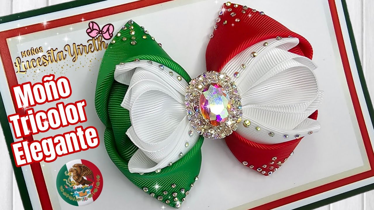 🛑Nuevo Lazo Diamante 🎀amaras el resultado👌#lazos#moños#hechoamano#tutorial#facil#tricolor