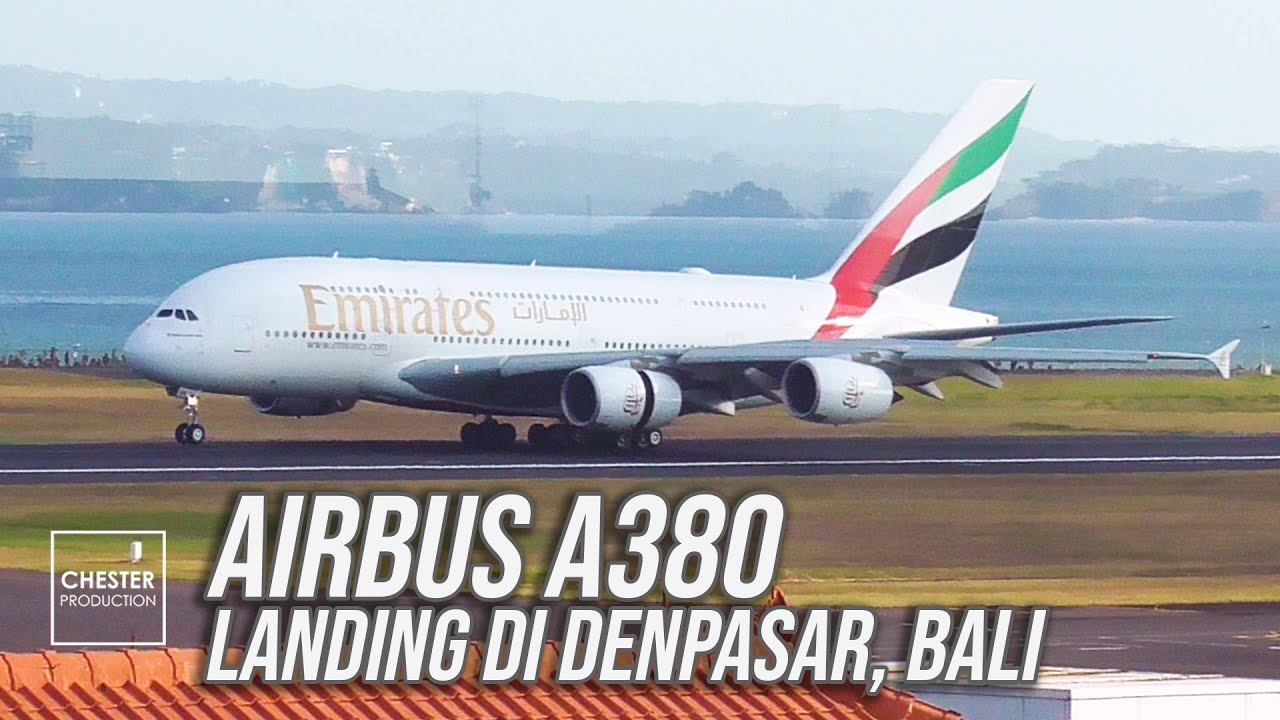 DETIK-DETIK AIRBUS A380 LANDING DI BALI - Plane Spotting Denpasar, Bali
