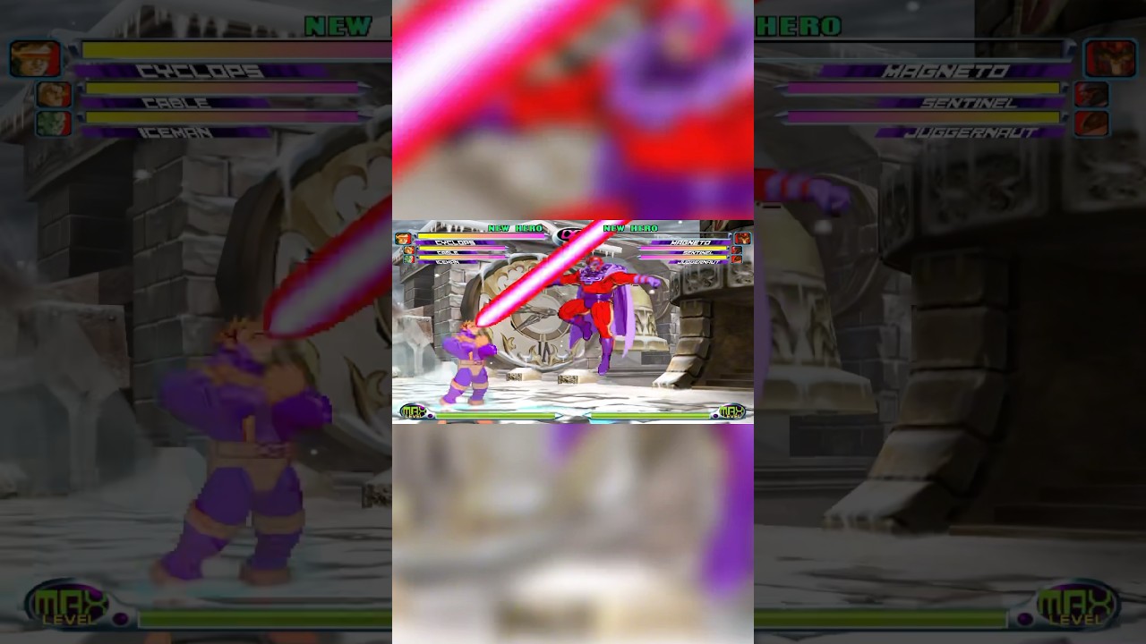 ALL Cyclops Character Moves in Marvel vs Capcom 2 🔥