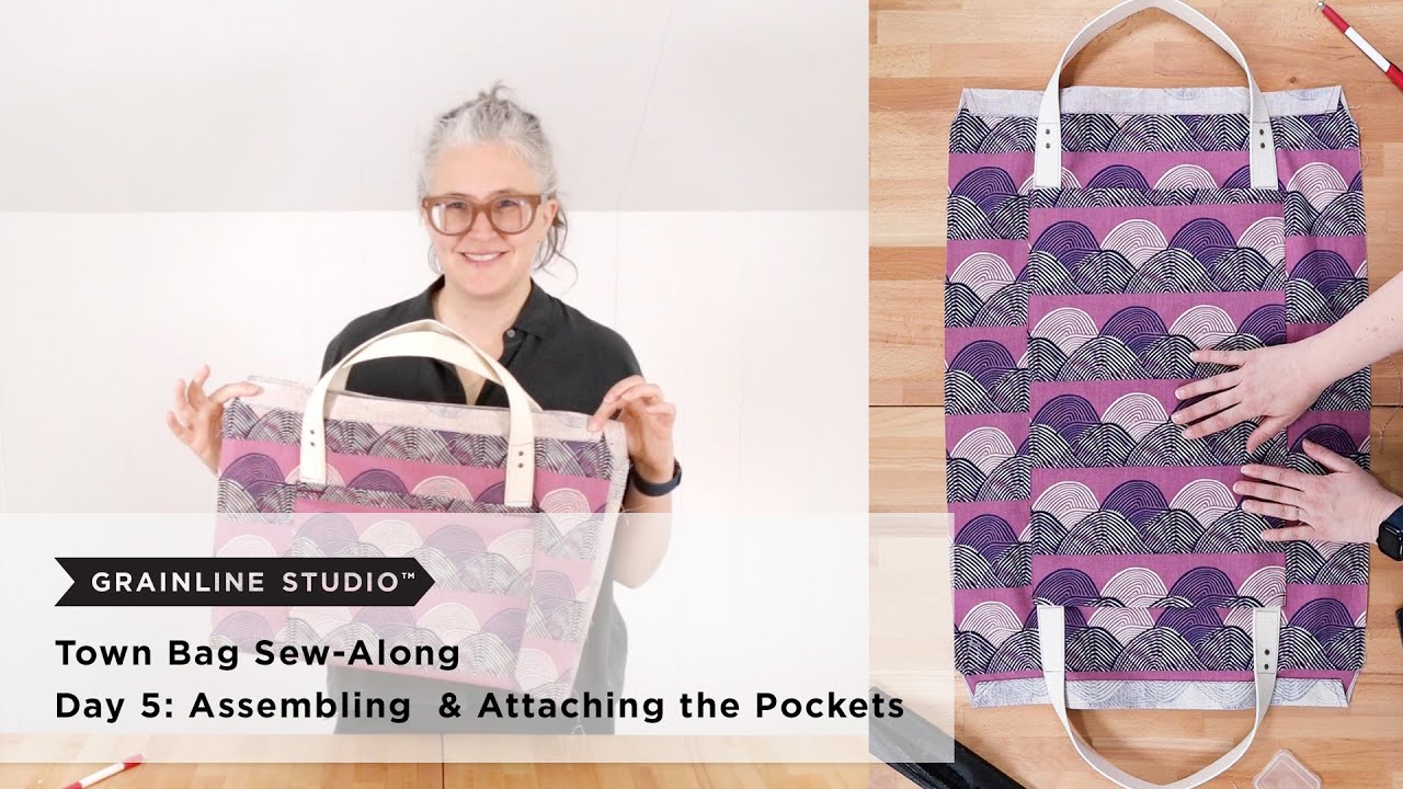 Town Bag Sew-Along Day 5: Assembling & Attaching the Pockets