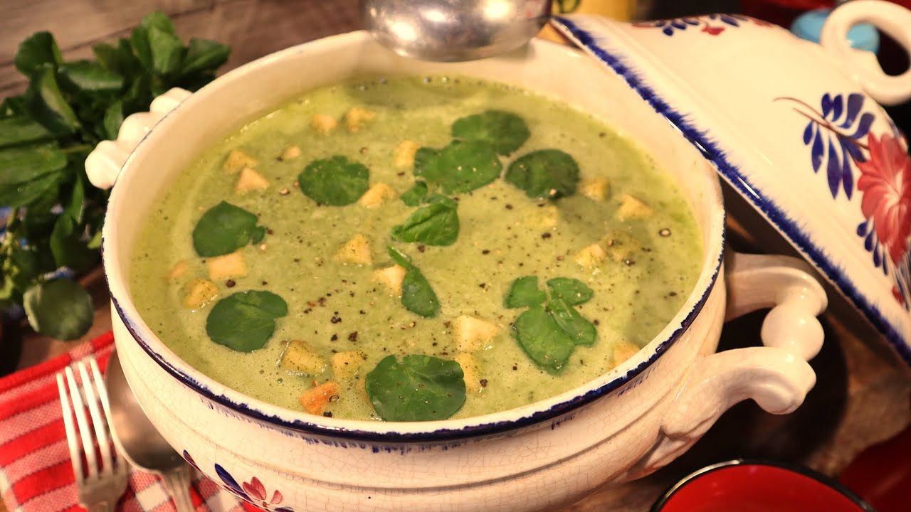 Mon POTAGE CRESSONNIÈRE à la crème - Le Cresson c'est très bon ! -  Mère Mitraille - Gourmandises TV