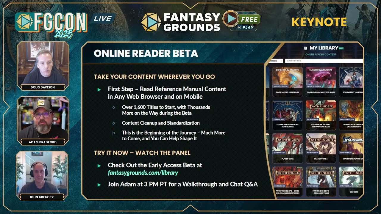 FG Con 2025 Keynote: The Future of Fantasy Grounds Unveiled