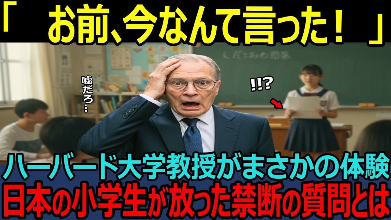 【海外の反応】「ハーバード教授が日本の12歳に唖然！」日本の小学生が放った“禁断の質問”