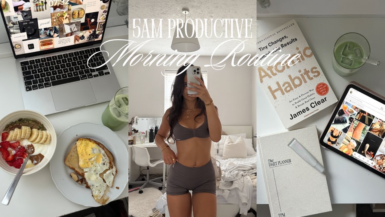 productive 5am morning routine before my 9-5 (how to become a 5am girly)
