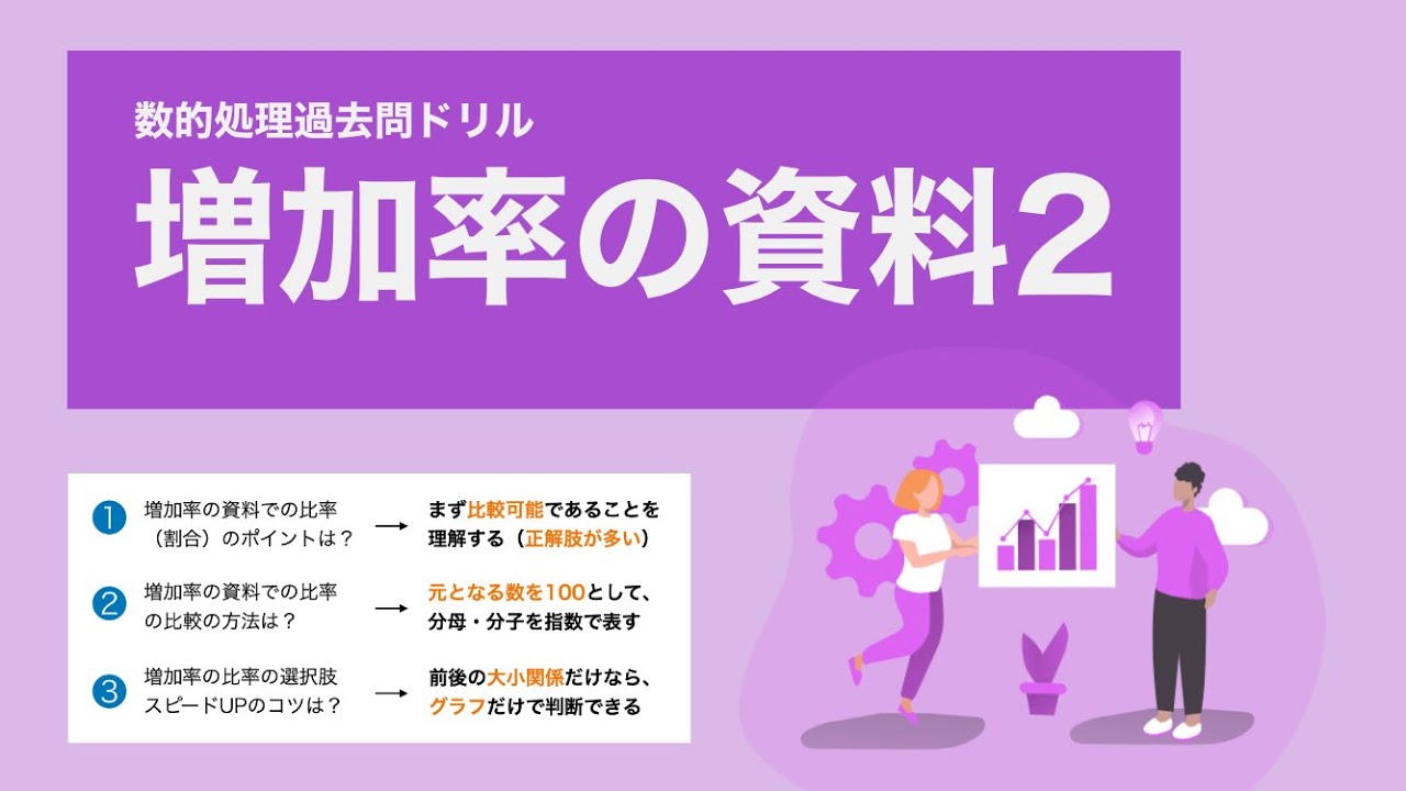 【数的処理】資料解釈の対前年増加率の資料で最も重要な選択肢【東京都】