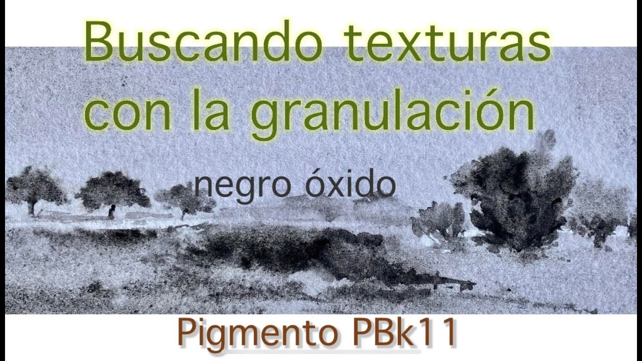 Crear textura con negro óxido en acuarela