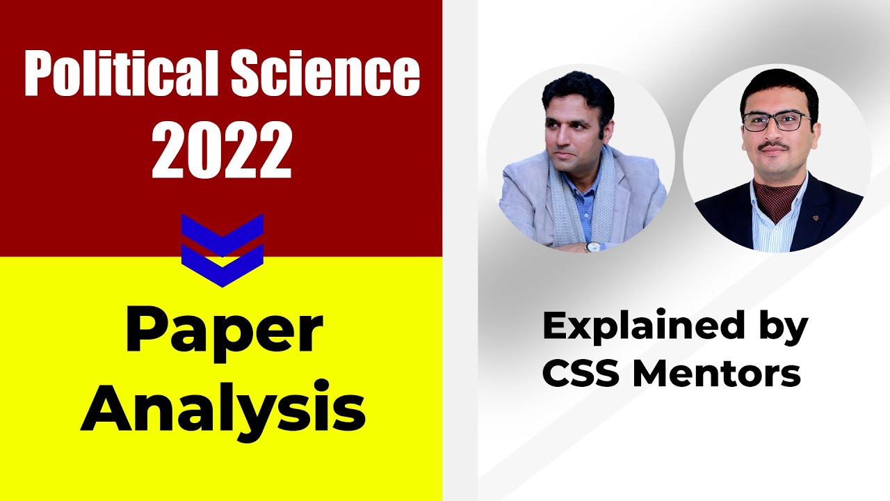 CSS Political Science Past Paper 2022 Analysis | CSS Past papers | Syed Nadeem Shirazi | Study River