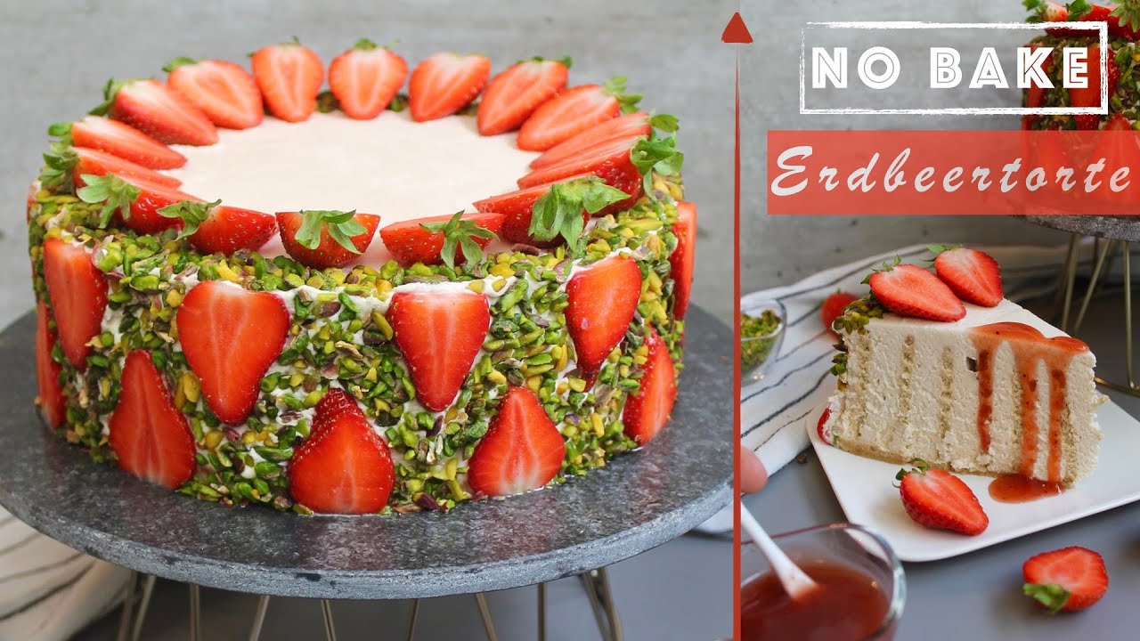 No Bake Erdbeertorte | Perfekte Sommertorte ganz ohne Backen!