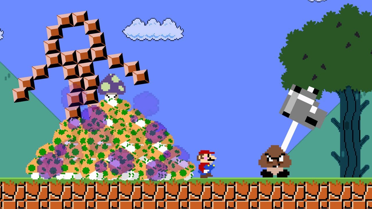 What really happens when Cursed Mushrooms fall behind Mario