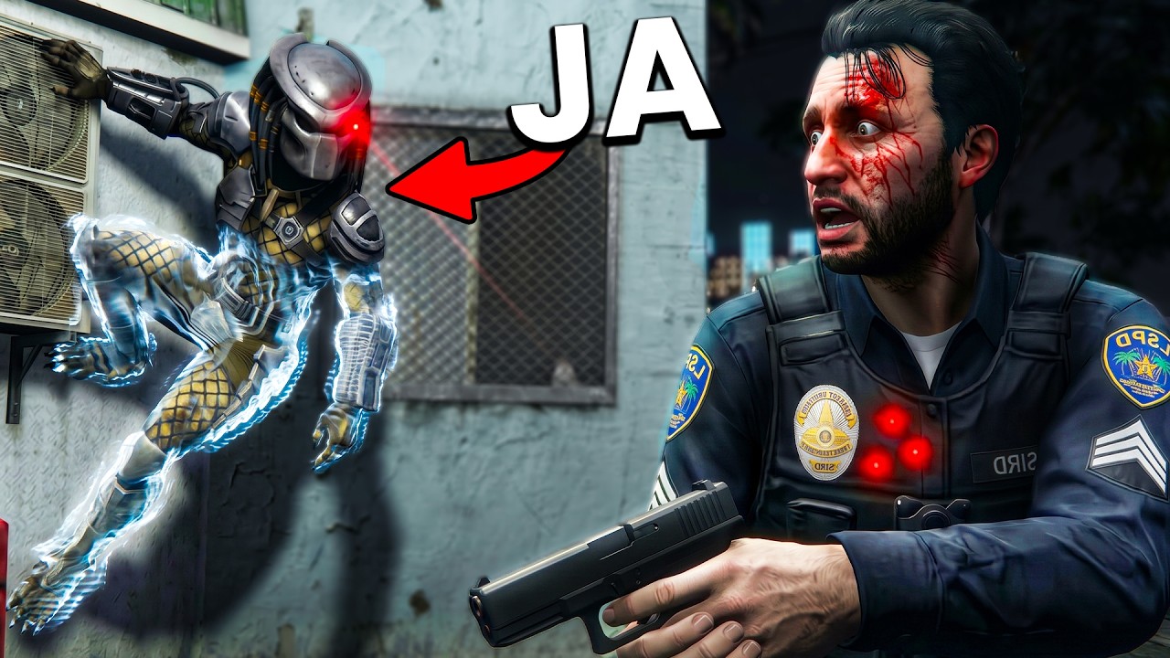 Wcieliłem Się w PREDATORA By POLOWAĆ Na POLICJANT&Oacute;W w GTA V!